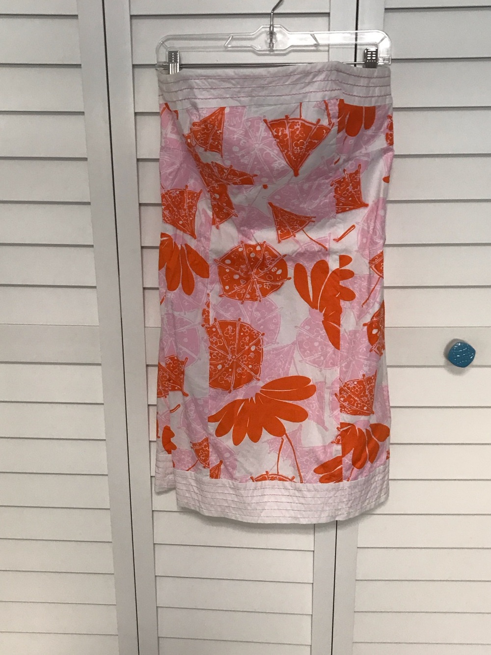 Lilly Women’s StraplessDress in Pink and Orange Floral